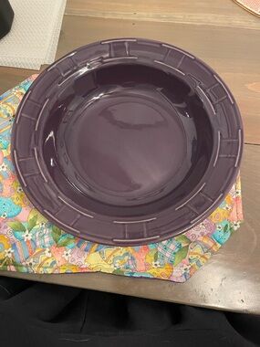 Longaberger Woven Traditions Eggplant Pasta Serving Bowl